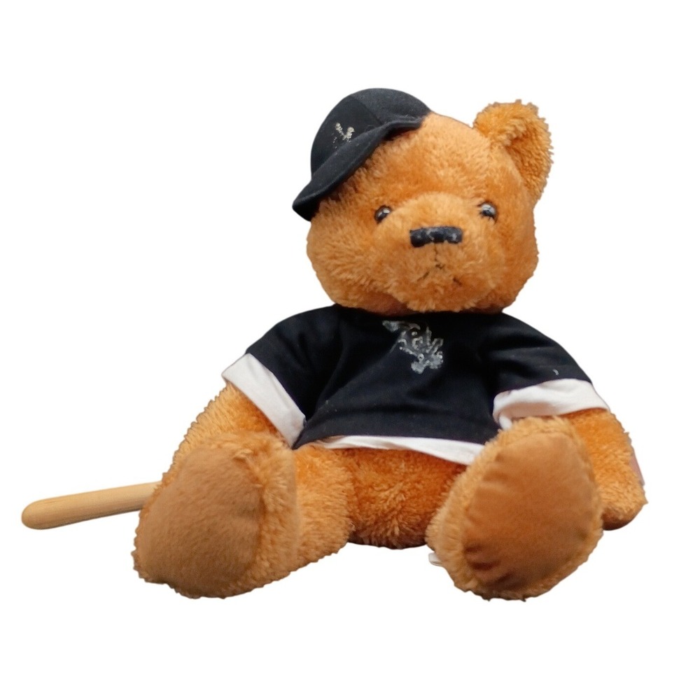 Chicago White Sox MLB Plush Teddy Bear Good Stuff Baseball Bat Black White 10"